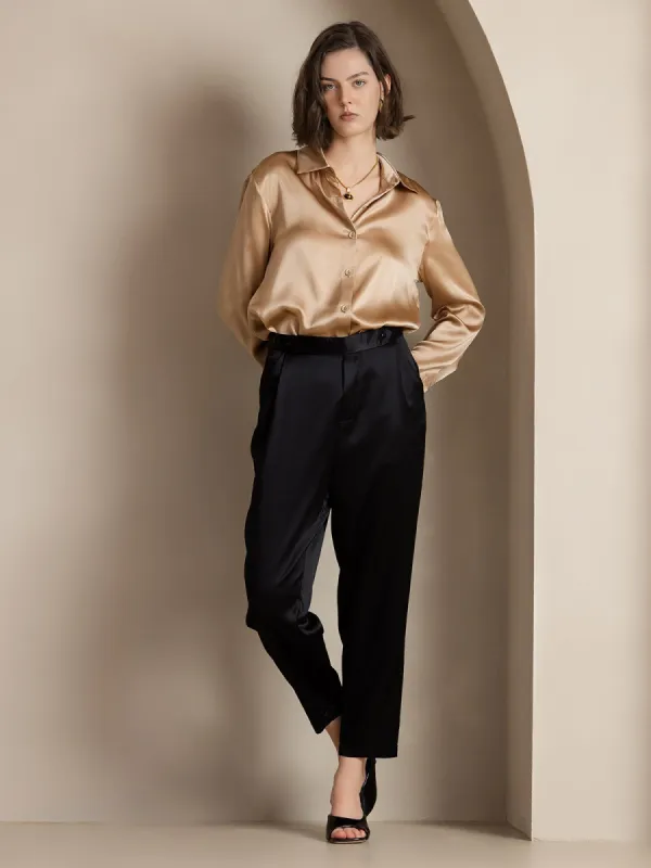 Silk Fashionable Classic Suit Carrot Pants sold by SilkSilky