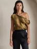 19Momme Silk Chic One-Shoulder Blouse sold by SilkSilky
