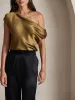 19Momme Silk Chic One-Shoulder Blouse sold by SilkSilky