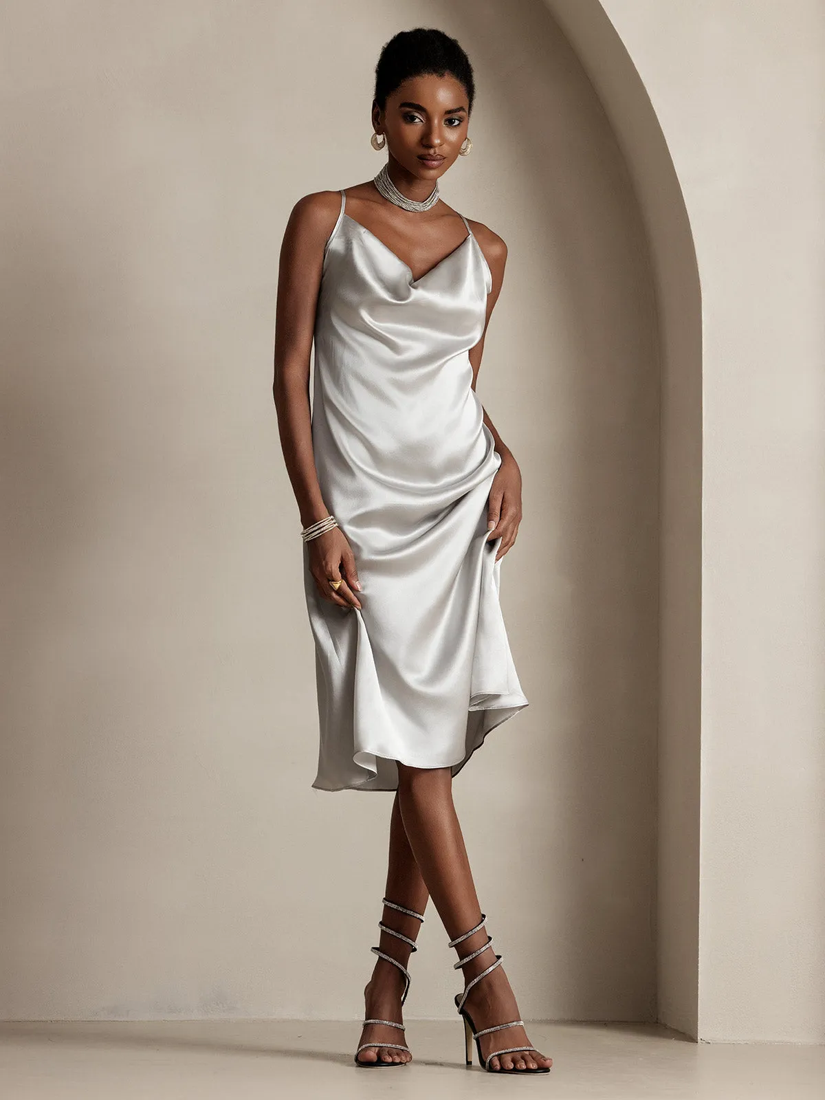 19Momme Silk Sexy Spaghetti Strap Dress sold by SilkSilky product image thumbnail 5