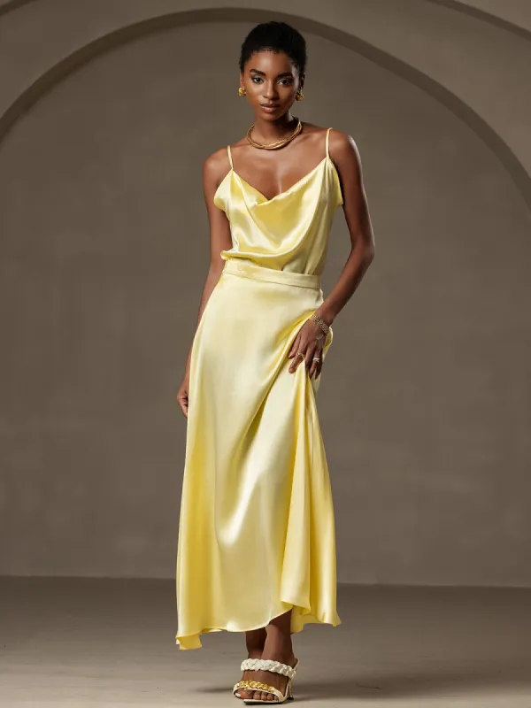 Silk Elegant Classic Maxi Skirt sold by SilkSilky