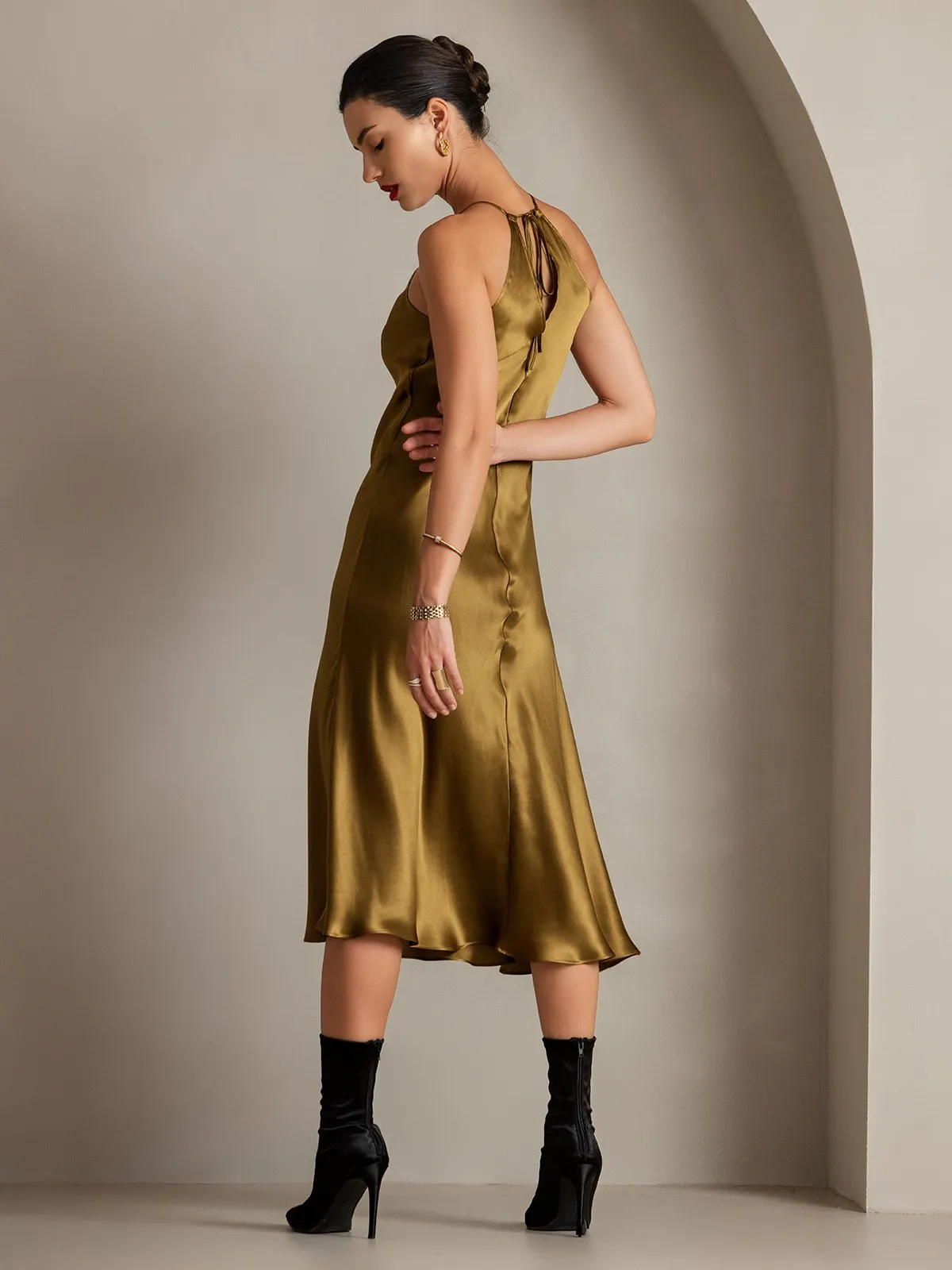 19Momme Silk Spaghetti straps Maxi Dress sold by SilkSilky product image thumbnail 2