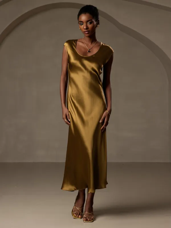 19Momme Silk Casual Sleeveless Dress sold by SilkSilky