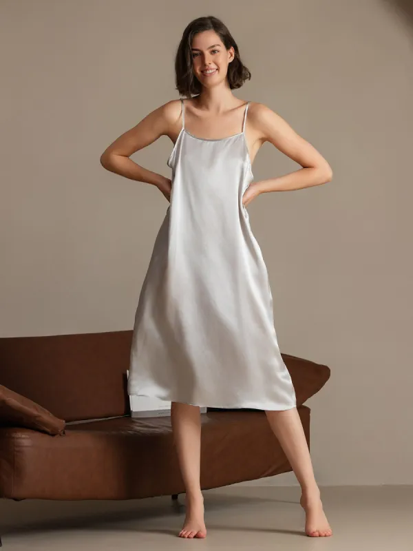 19Momme Silk Spaghetti Strap Relaxed Dress sold by SilkSilky