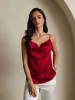 19Momme Silk Spaghetti Strap Cowl Neck Camisole Top sold by SilkSilky