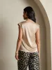 19Momme Silk Cap Sleeve Cowl Neck Tank Top sold by SilkSilky