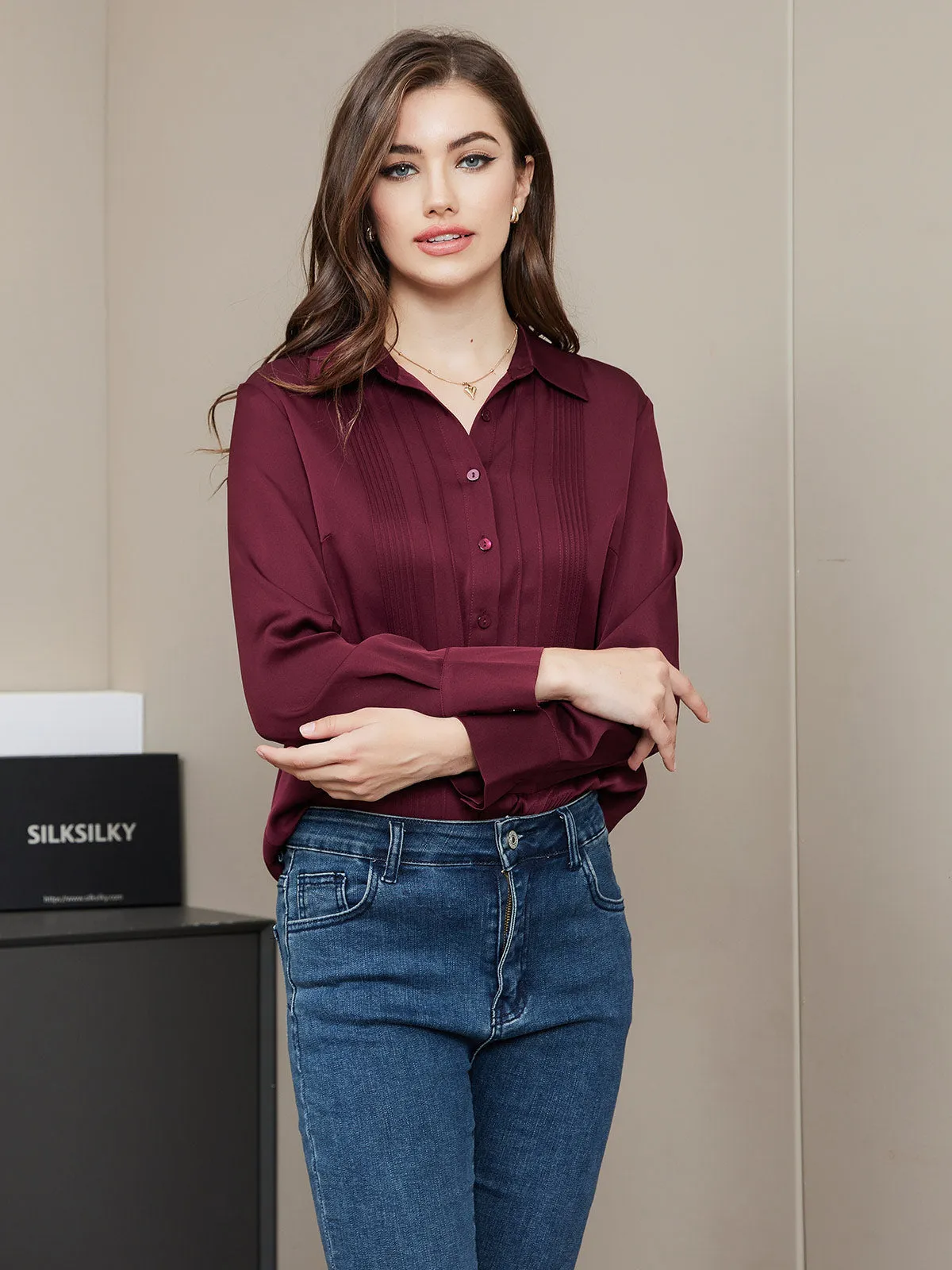Clearance(US Warehouse) - Classic Women Silk Shirt sold by SilkSilky product image thumbnail 5