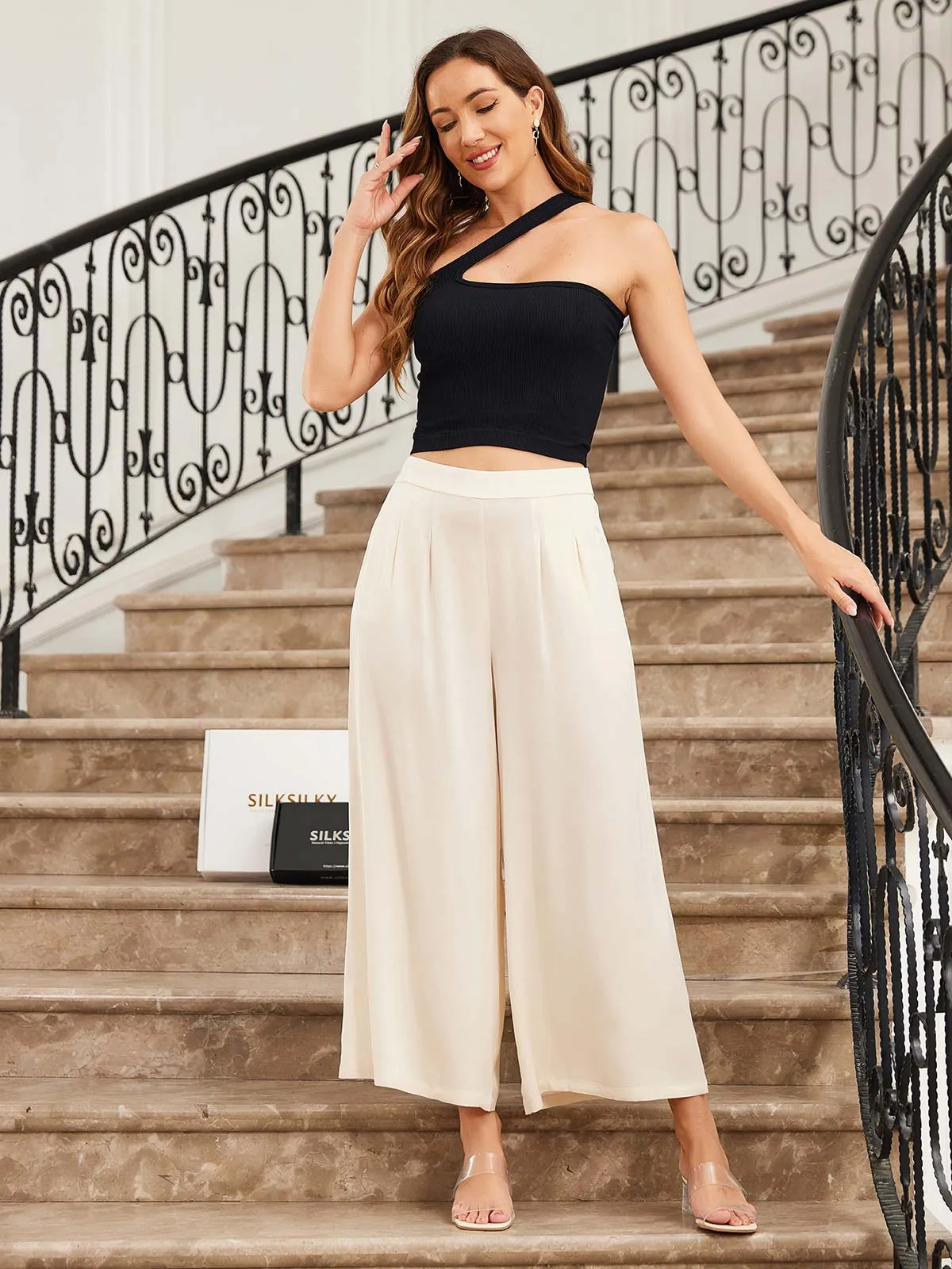 Clearance(US Warehouse) -Smooth Silk Wide Leg Pants sold by SilkSilky product image thumbnail 5