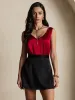 19Momme Silk A Line Mini Skirt with Zipper Design sold by SilkSilky