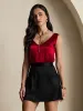 19Momme Silk A Line Mini Skirt with Zipper Design sold by SilkSilky