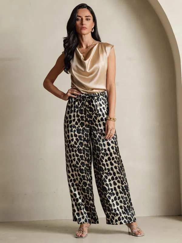 Women's Pure Silk Wide Leg Pants sold by SilkSilky