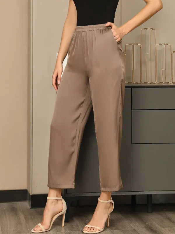 Clearance(US Warehouse) -Silk Daily Length above Ankles Pants sold by SilkSilky