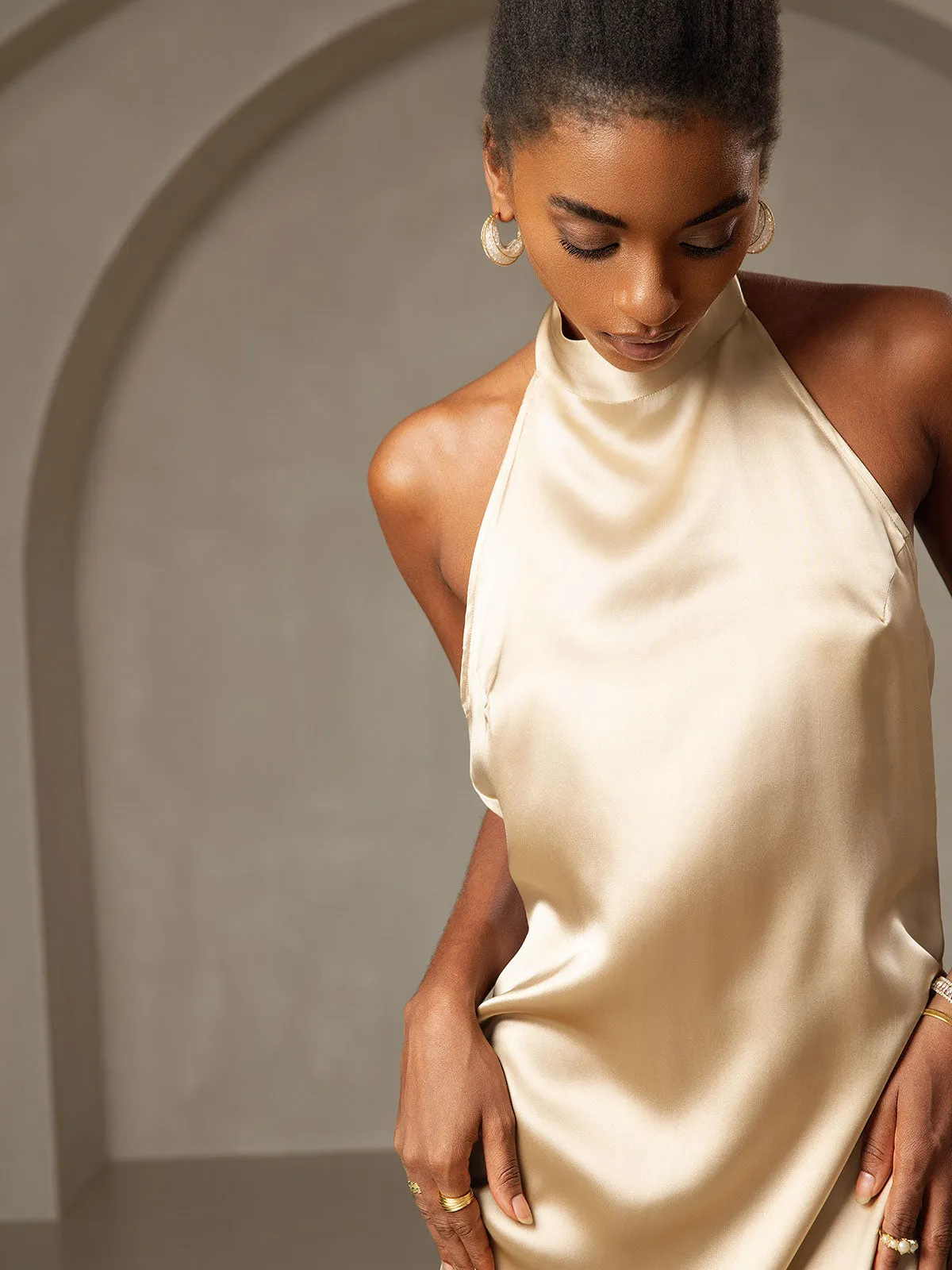 Clearance(US Warehouse) -19Momme Silk Sexy Backless Long Dress sold by SilkSilky product image thumbnail 3