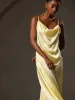 Clearance(US Warehouse) -19Momme Silk Spaghetti Strap Cowl Neck Camisole Top sold by SilkSilky