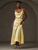 Clearance(US Warehouse) -19Momme Silk Spaghetti Strap Cowl Neck Camisole Top sold by SilkSilky