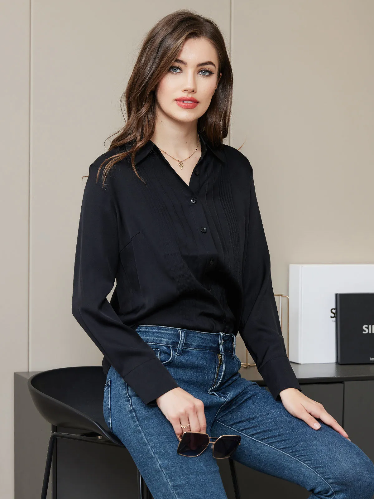 Clearance - Classic Women Silk Shirt sold by SilkSilky product image thumbnail 5