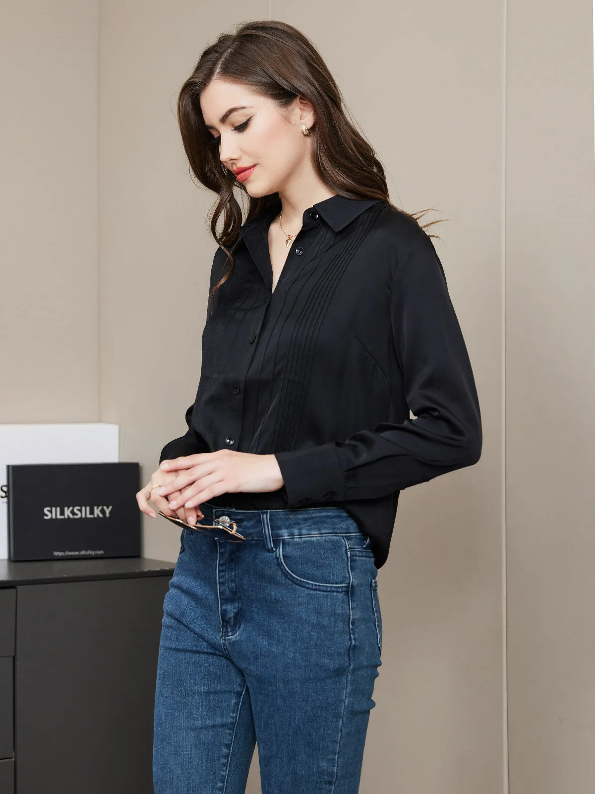 Clearance - Classic Women Silk Shirt sold by SilkSilky product image thumbnail 4