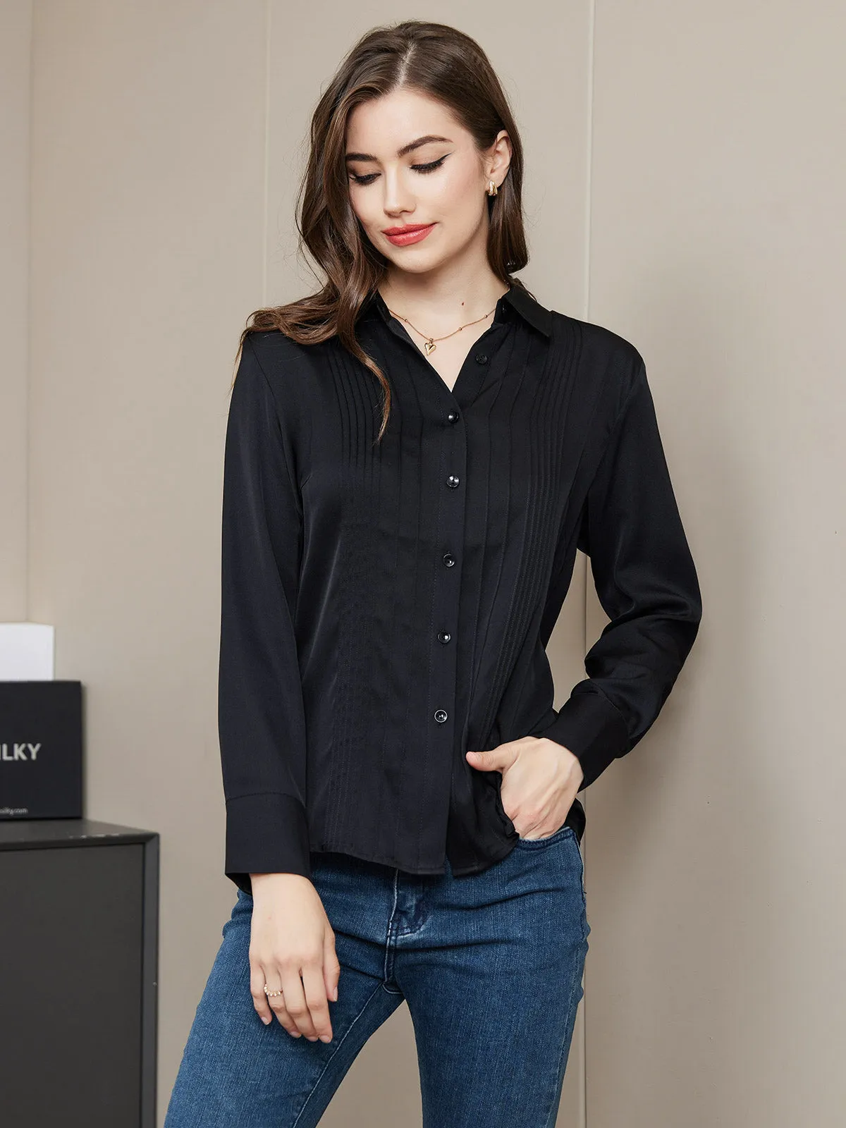 Clearance - Classic Women Silk Shirt sold by SilkSilky product image thumbnail 3