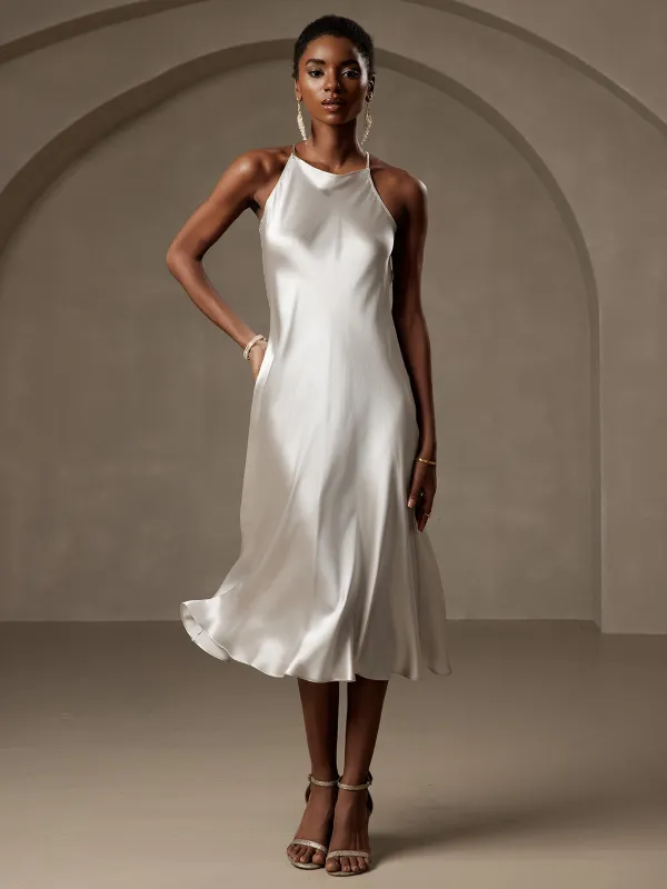 Clearance(US Warehouse) -19Momme Silk Spaghetti straps Maxi Dress sold by SilkSilky
