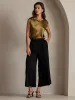 Clearance(US Warehouse) -19Momme Silk Solid Color Casual Smooth Wide Leg Pants sold by SilkSilky