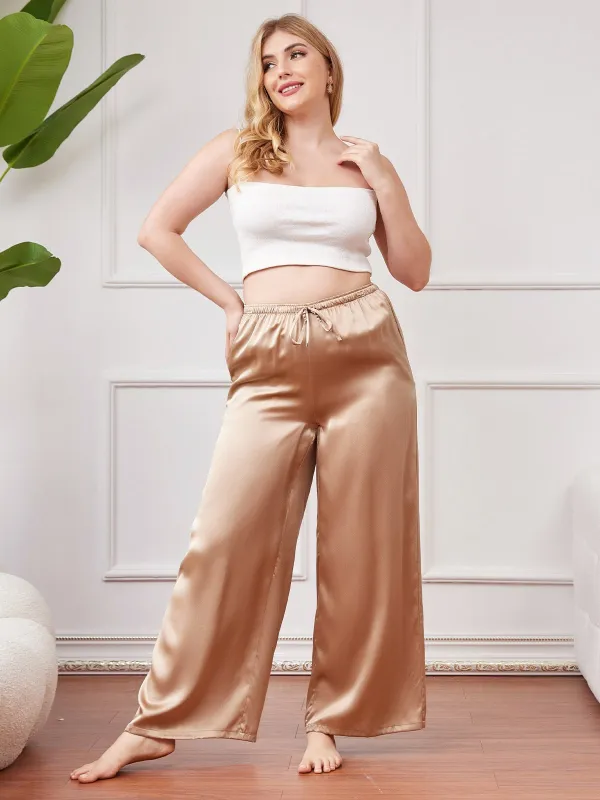 Clearance(US Warehouse) -Pure Silk Plus Size Casual Women’s Pants sold by SilkSilky