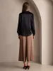 Clearance(US Warehouse) -19Momme Silk Solid Color Classic Daily Basic Shirt sold by SilkSilky
