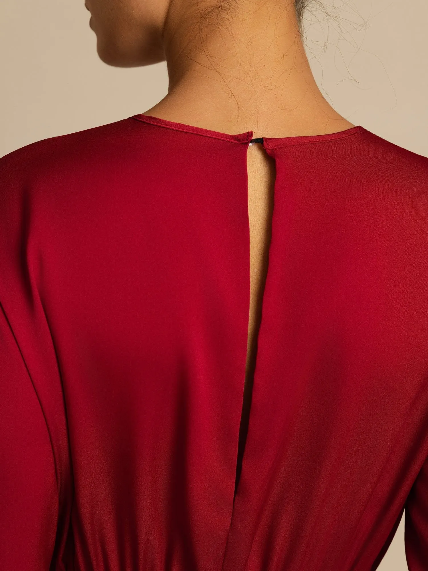 19Momme Silk Ruffle Sleeves Short A-Line Flowy Dress sold by SilkSilky product image thumbnail 4