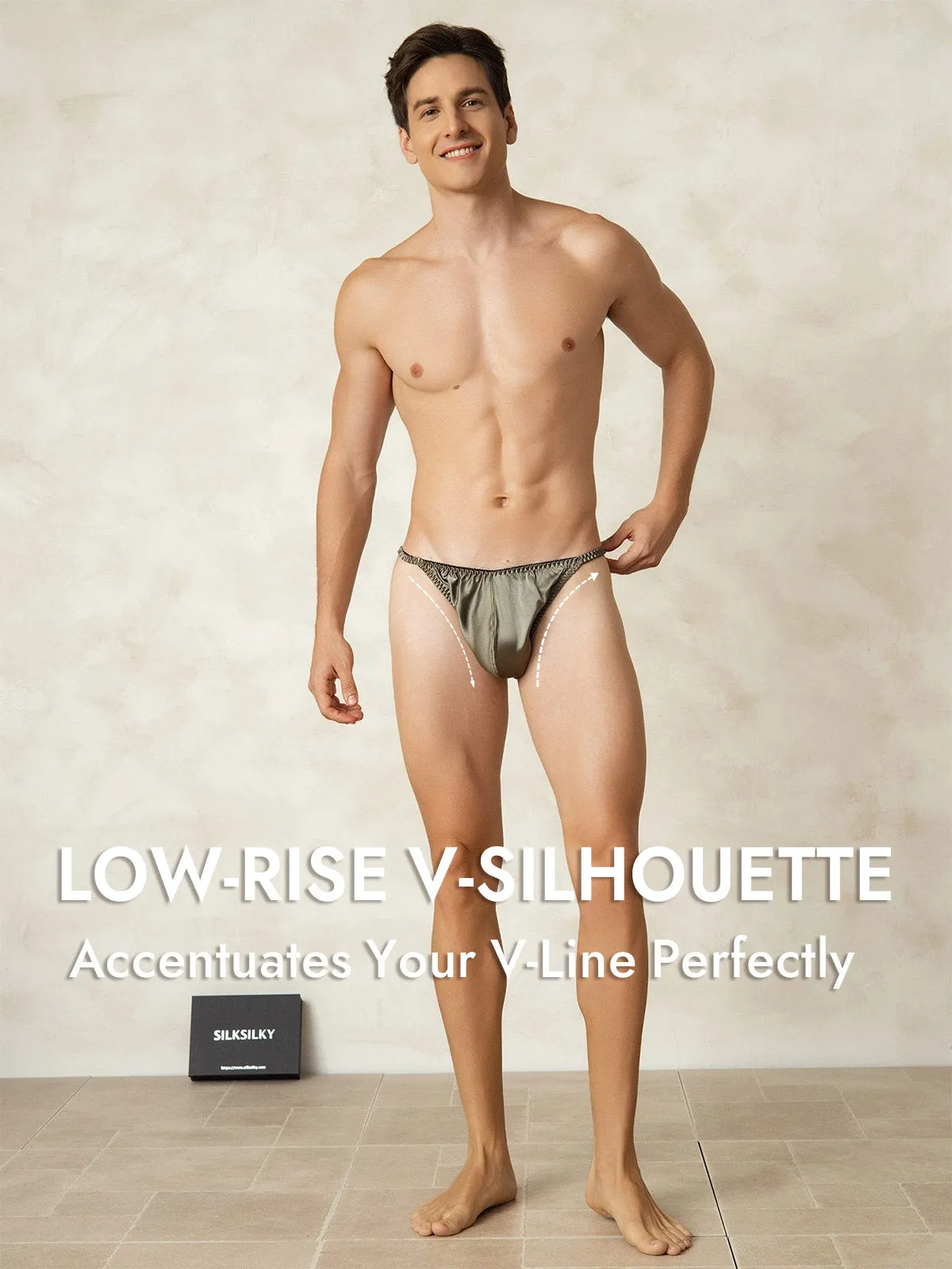 100% Mulberry Silk String Men's Underwear sold by SilkSilky product image thumbnail 3
