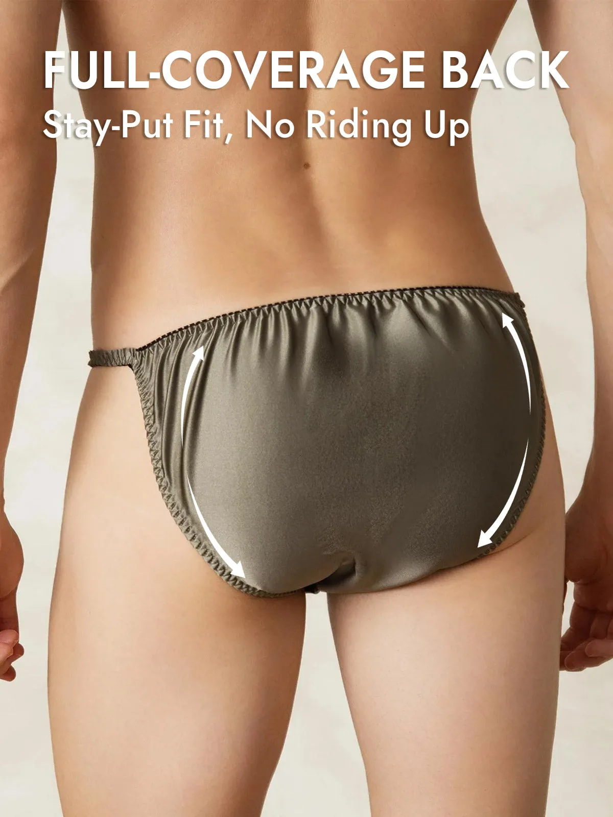 100% Mulberry Silk String Men's Underwear sold by SilkSilky product image thumbnail 2