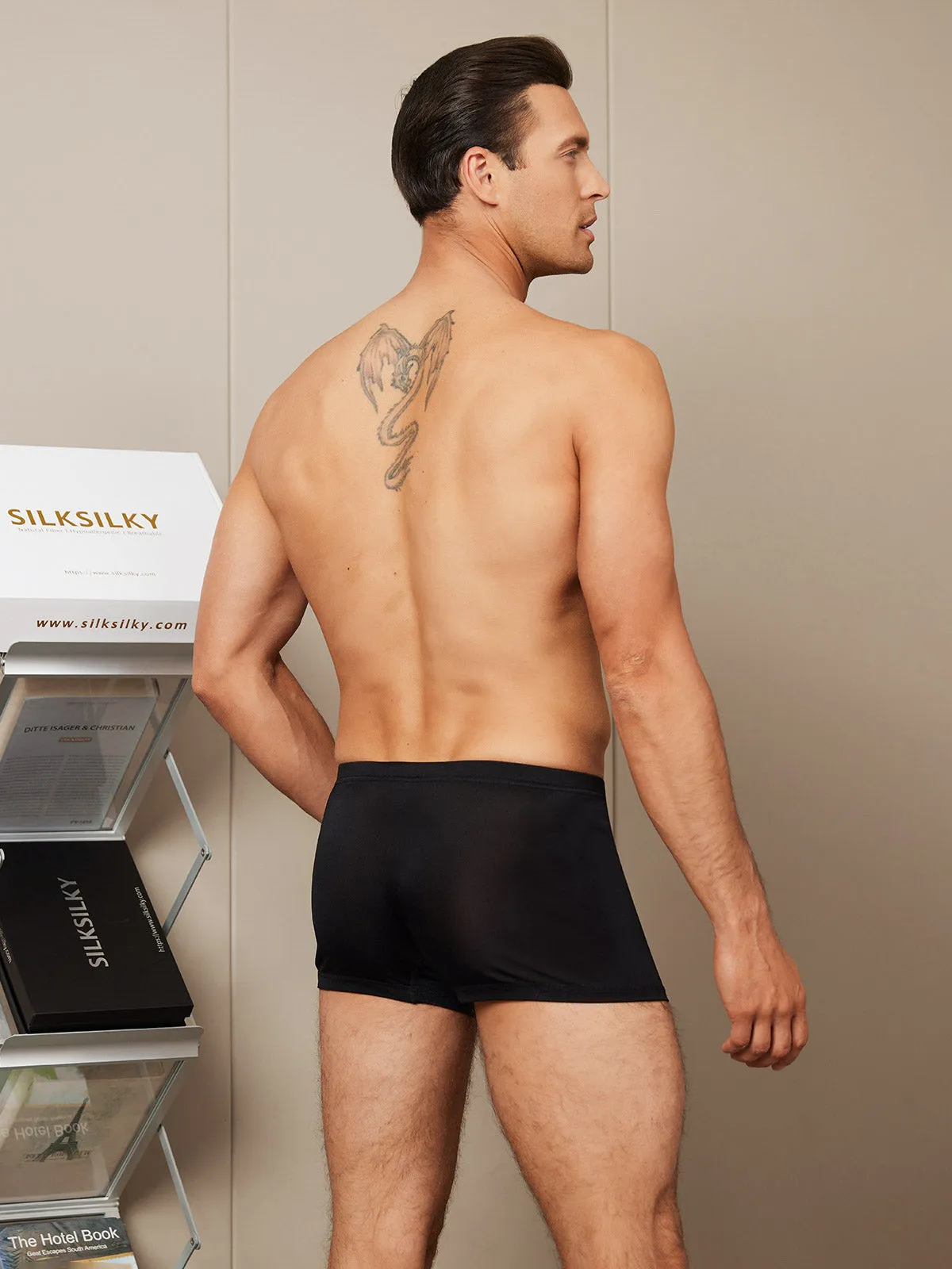 Men‘s 100% Mulberry Silk Boxer Briefs Underwear sold by SilkSilky product image thumbnail 2