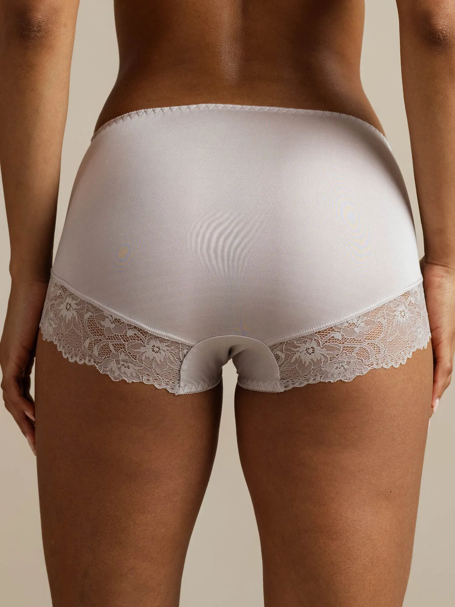 100% Mulberry Silk High Rise Knickers Lace Trim Panty sold by SilkSilky product image thumbnail 2