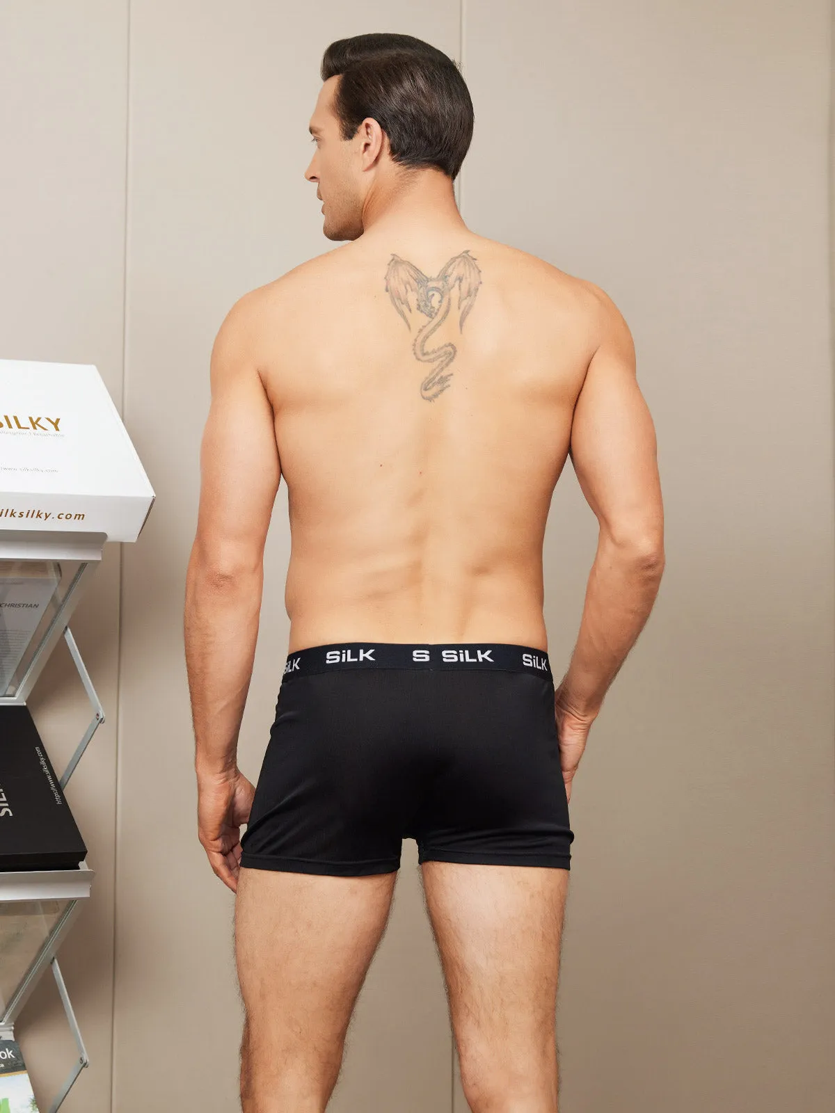 Men‘s Ultra Soft Comfy 100% Mulberry Silk Boxer Underwear sold by SilkSilky product image thumbnail 2