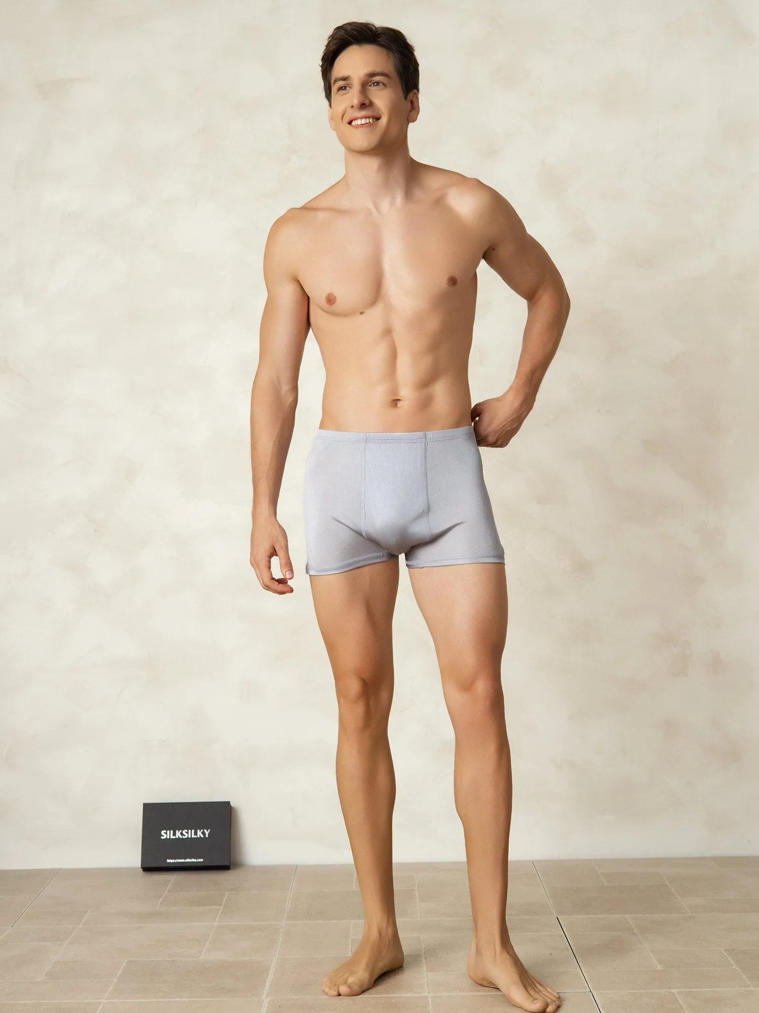 100% Mulberry Silk Men‘s Boxers Underwear sold by SilkSilky product image thumbnail 4