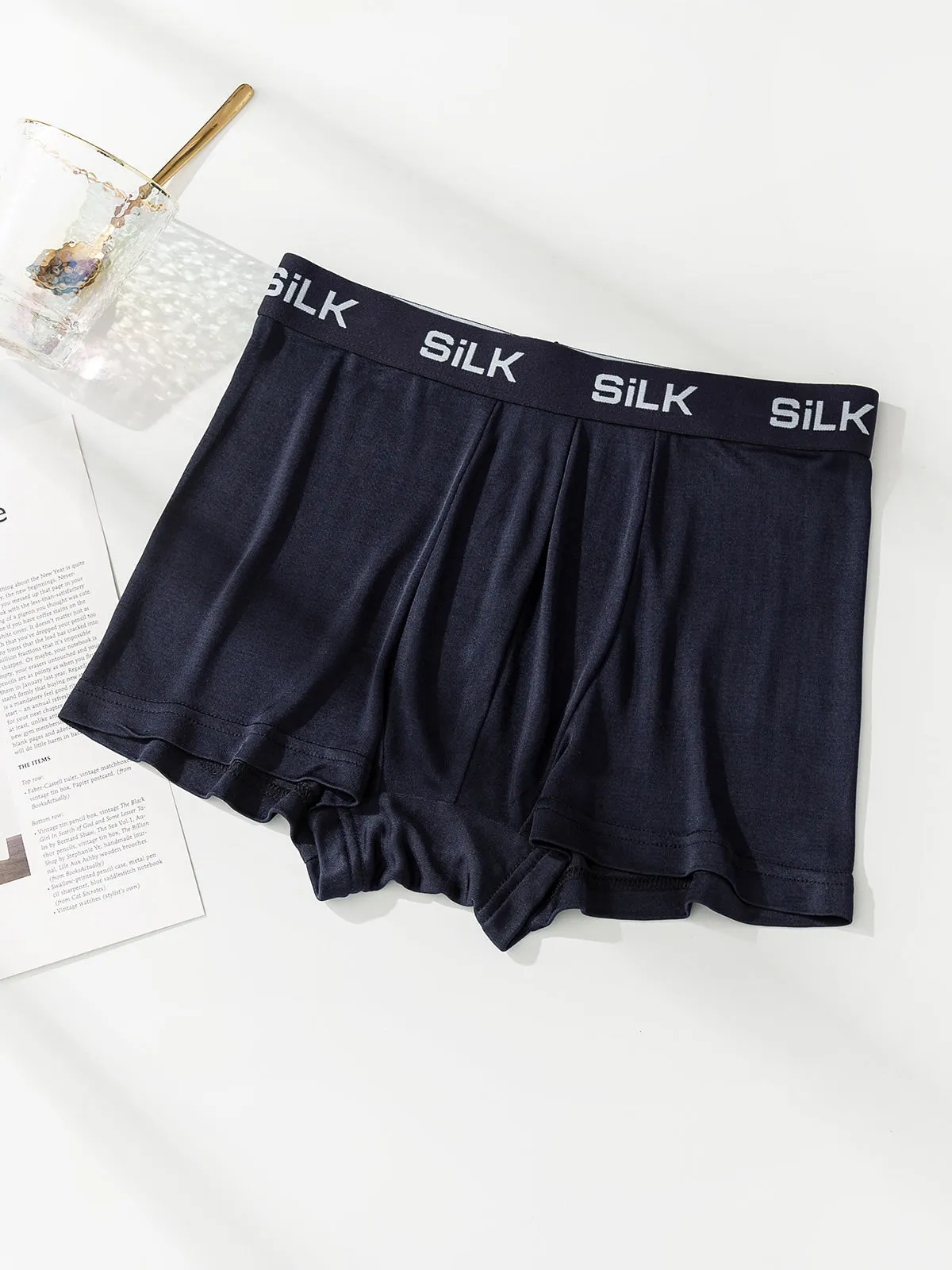 3Pcs Men‘s Ultra Soft Comfy 100% Mulberry Silk Boxer Underwear sold by SilkSilky product image thumbnail 5