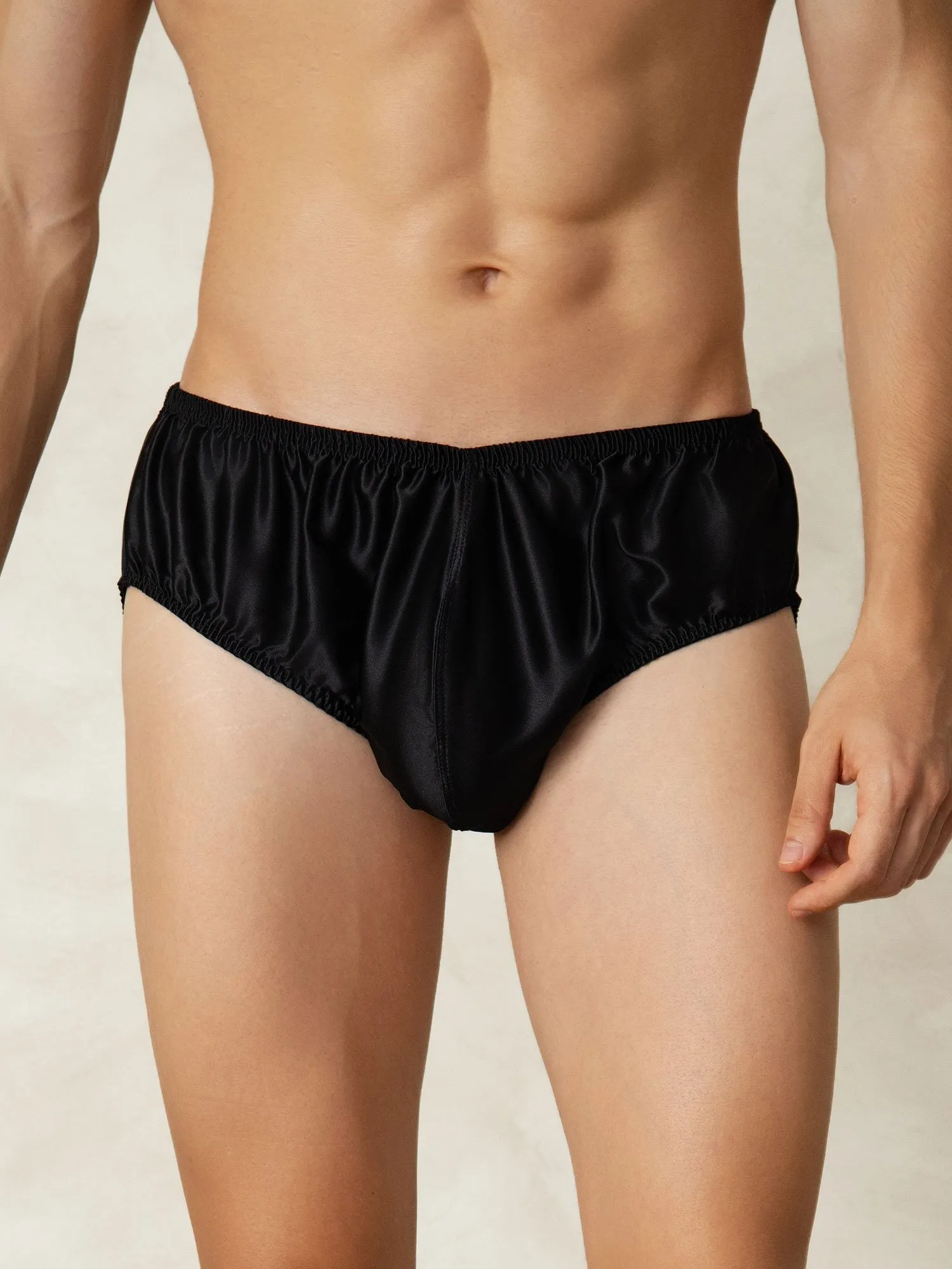 100% Mulberry Silk Briefs Men's Underwear with Elastic Waistband sold by SilkSilky product image thumbnail 3