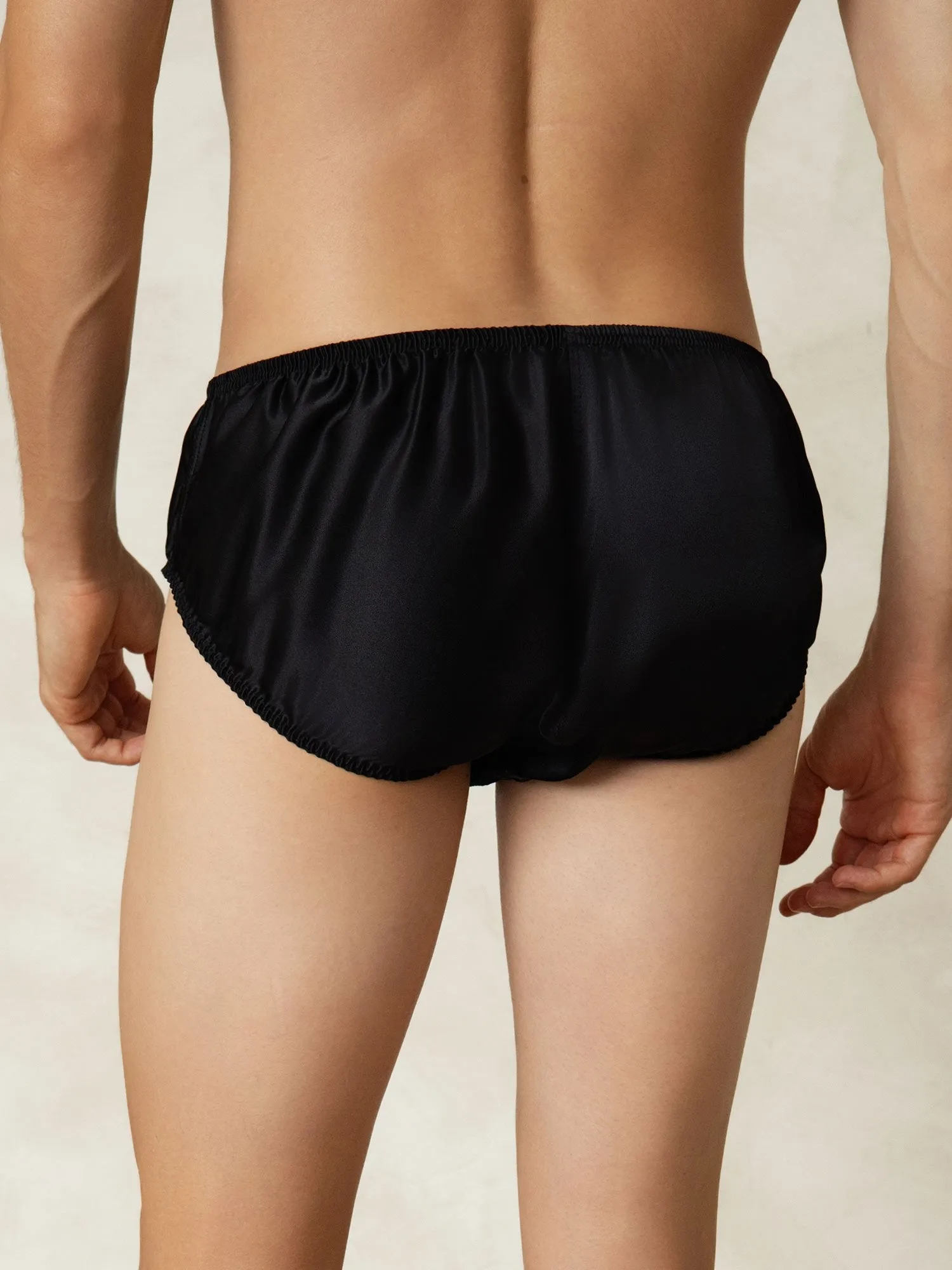 100% Mulberry Silk Briefs Men's Underwear with Elastic Waistband sold by SilkSilky product image thumbnail 2