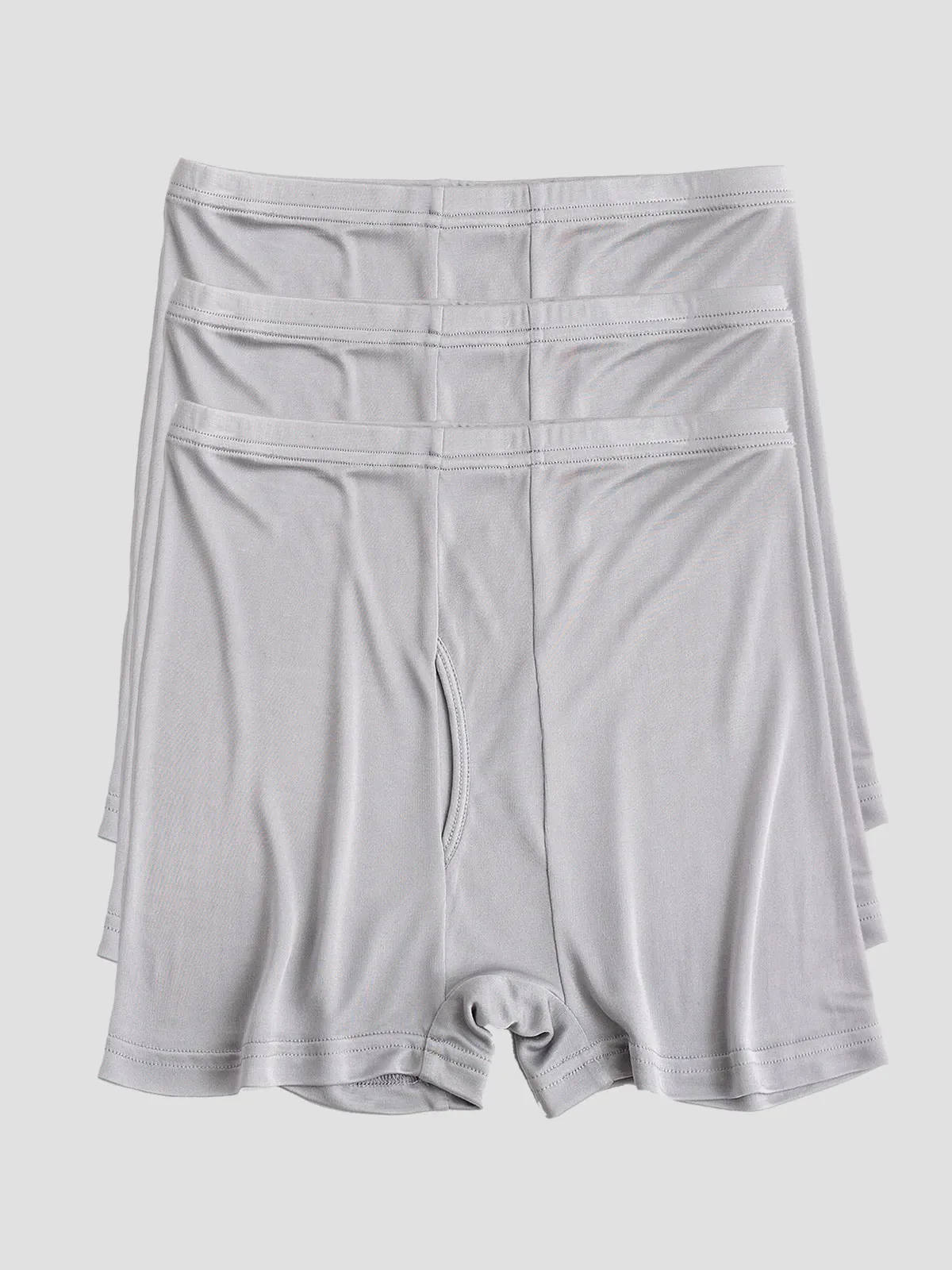 3Pcs 100% Mulberry Silk Open Front Boxer Briefs for Men sold by SilkSilky product image thumbnail 2