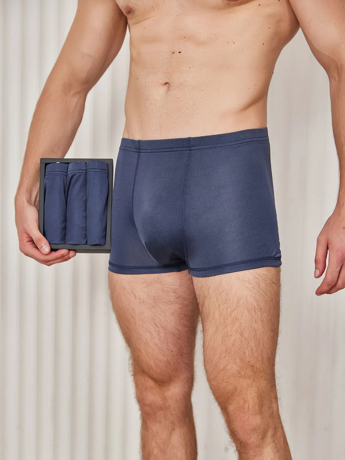 3Pcs Men‘s 100% Mulberry Silk Boxer Briefs Underwear sold by SilkSilky product image thumbnail 3