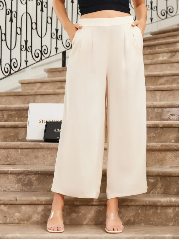 Smooth Silk Wide Leg  Pants sold by SilkSilky