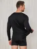 Mens V-Neck Long Sleeve Silk Knitted Tee sold by SilkSilky