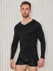 Mens V-Neck Long Sleeve Silk Knitted Tee sold by SilkSilky