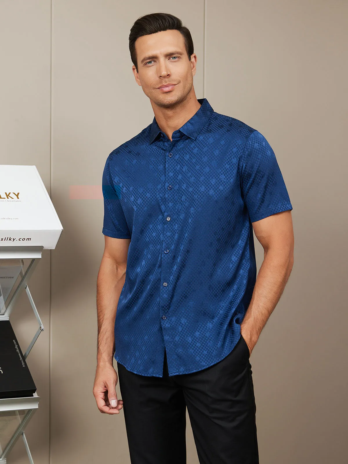 Clearance(US Warehouse) - 19 Momme Mulberry Silk Basic Mens Shirt sold by SilkSilky product image thumbnail 5
