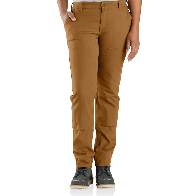 Carhartt Women's Rugged Flex® Double-Front Canvas Pant_Carhartt Brown sold by Work World