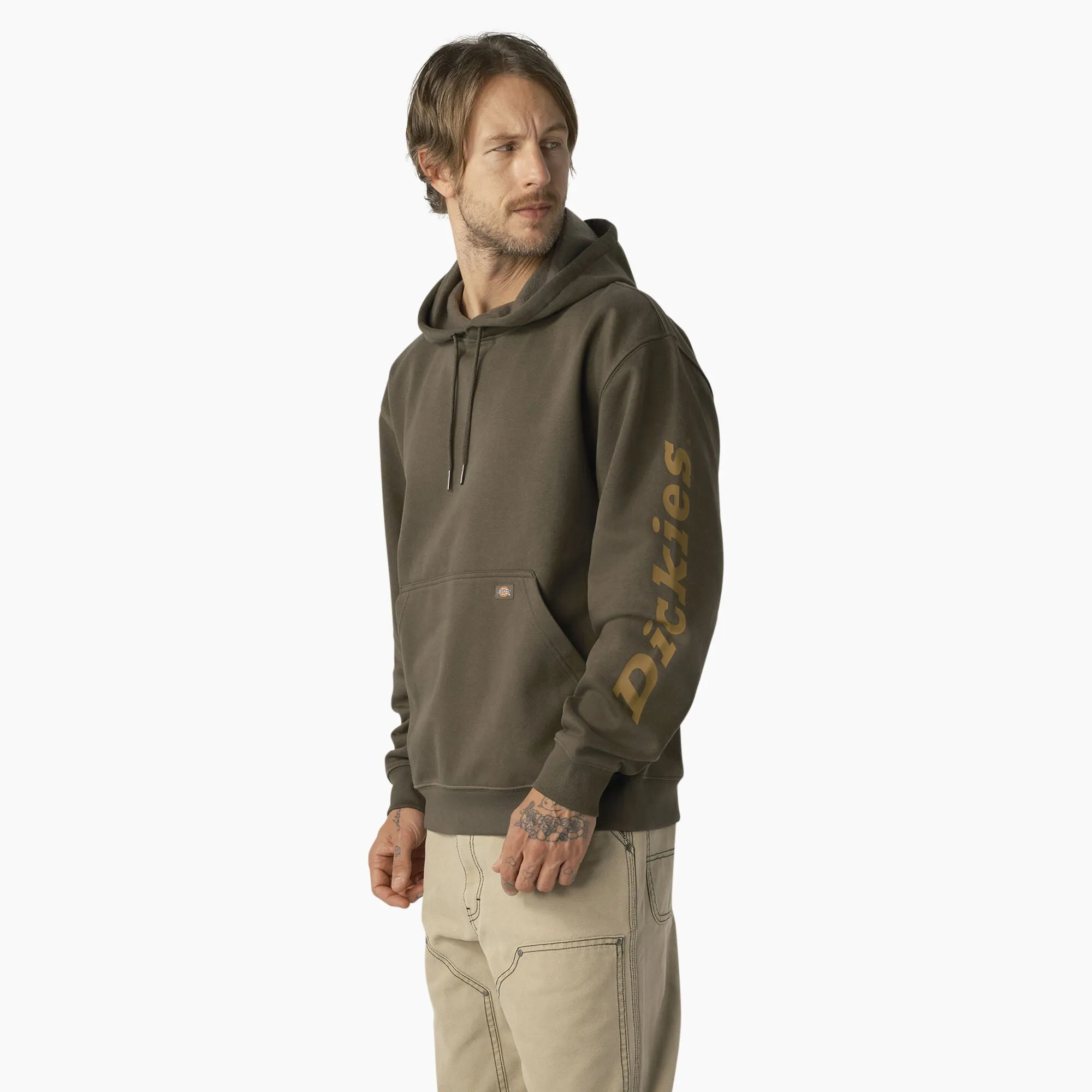 Dickies Men's Water Repellent Sleeve Logo Hoodie sold by Work World