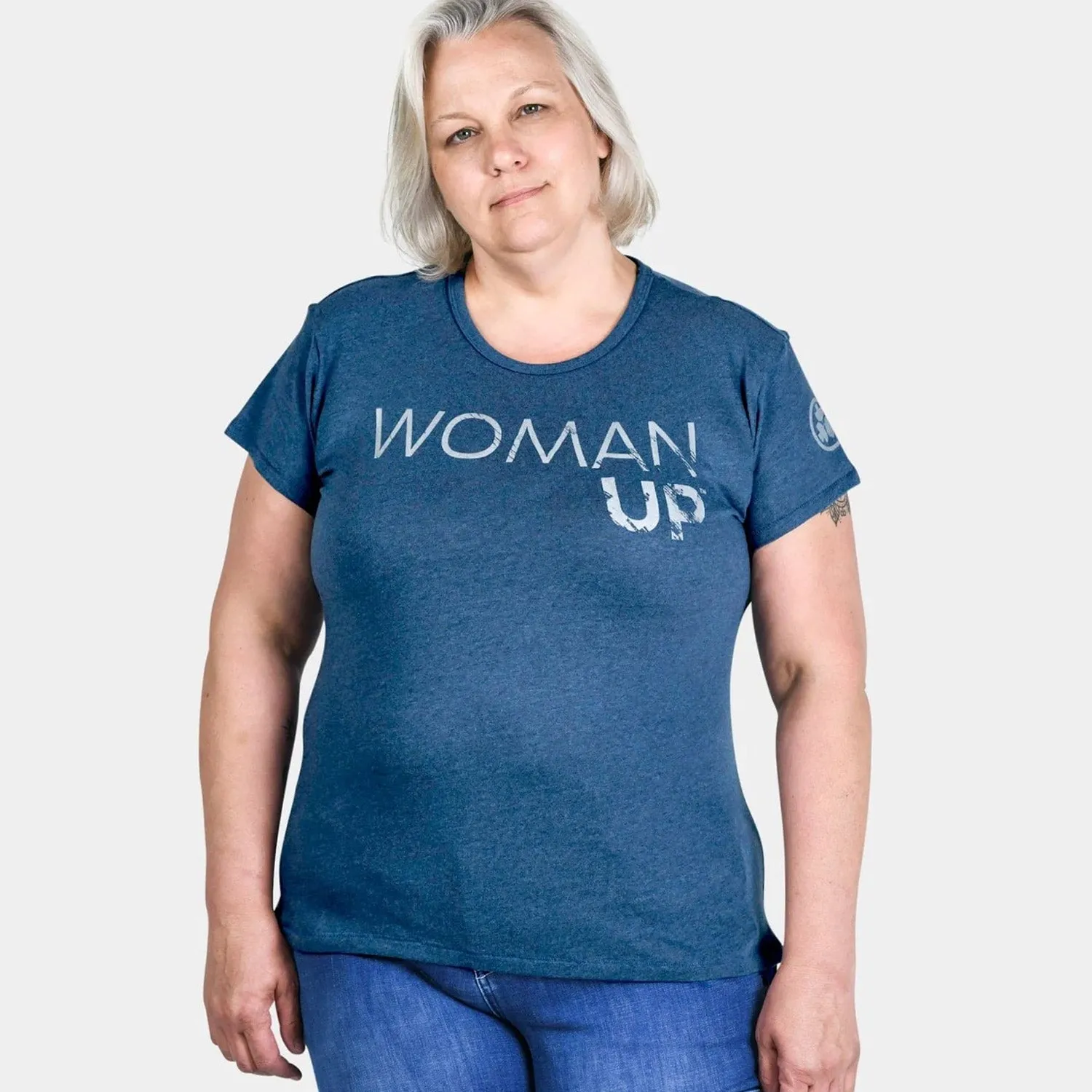 Dovetail Workwear Women's Woman Up Graphic Crewneck Short Sleeve T-Shirt sold by Work World product image thumbnail 3