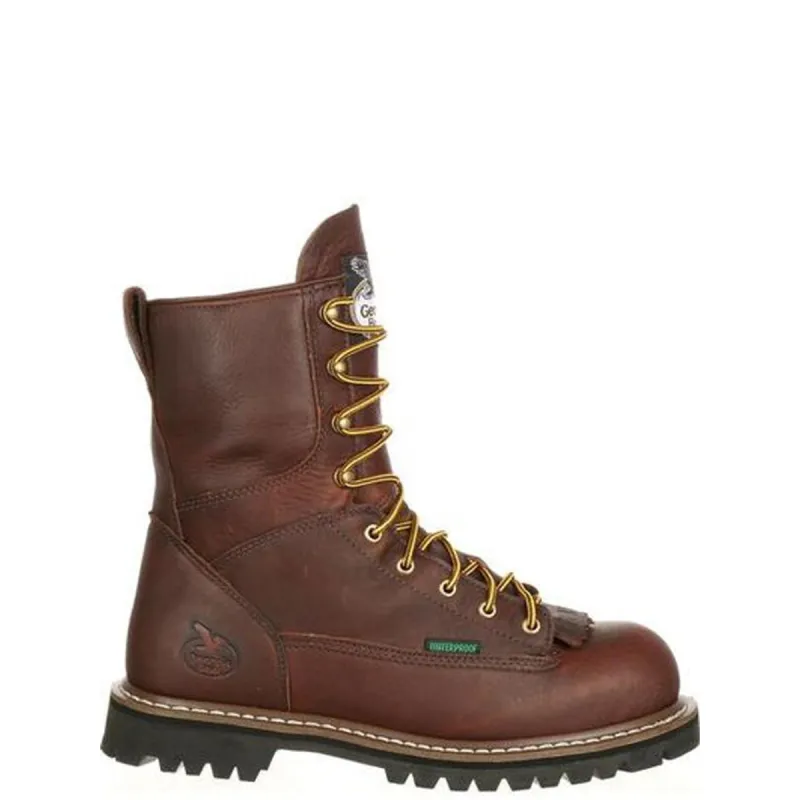 Georgia Boot Men's Lace-to-Toe 8" Waterproof EH Steel Toe Work Boot sold by Work World