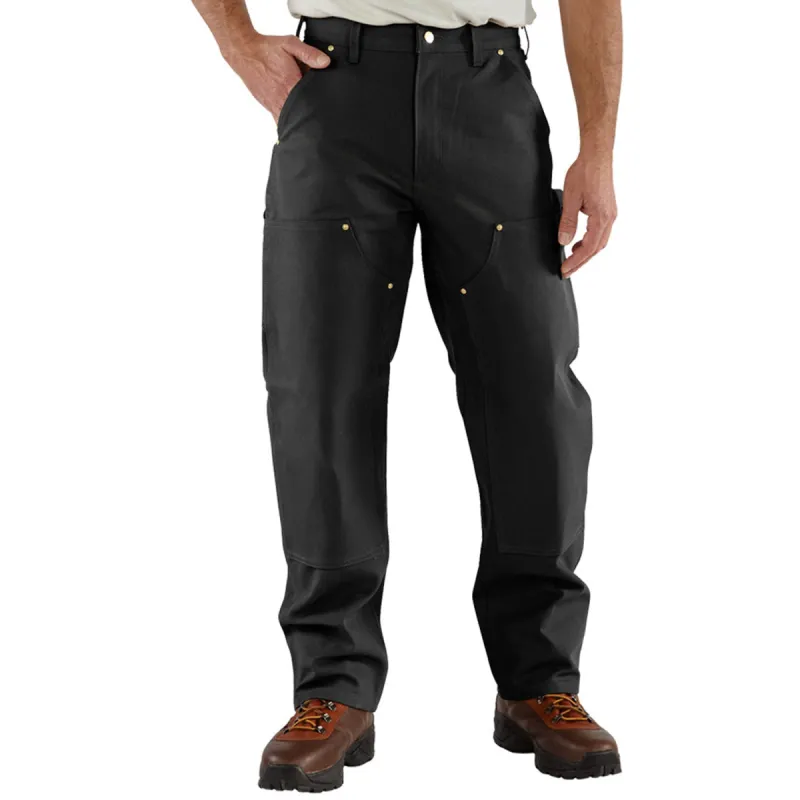 Carhartt Men's Firm Duck Double-Front Work Dungaree_Black sold by Work World