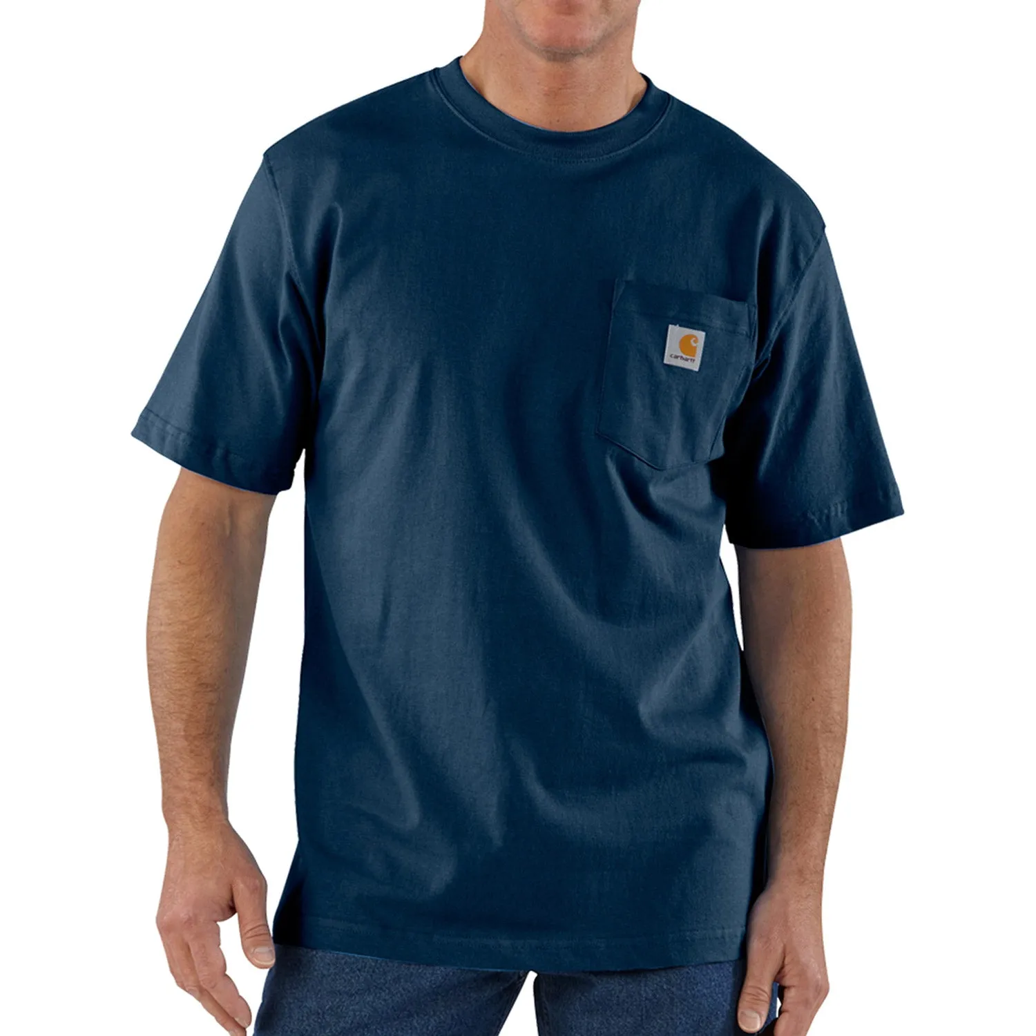 Carhartt Men's Short Sleeve Pocket T-Shirt_Navy sold by Work World