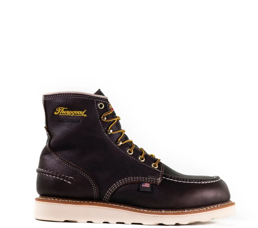 Thorogood Men's 1957 Series Moc Toe Waterproof 6" Boot_Briar Pitstop sold by Work World