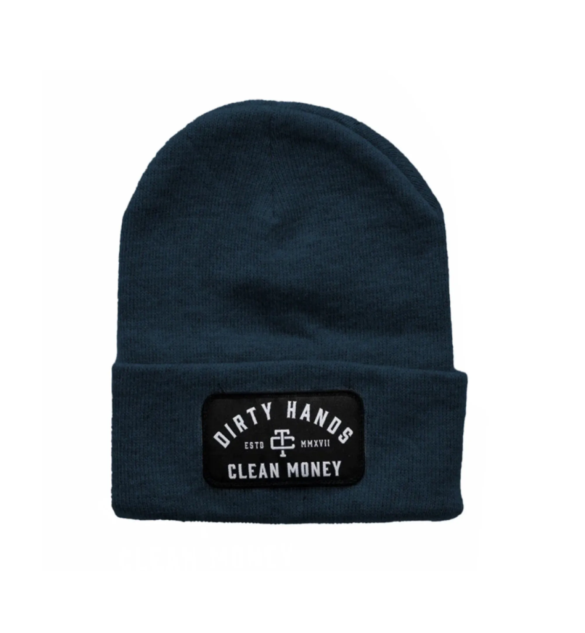 Troll Co. Premium "Dirty Hands Clean Money" Patch Knit Beanie sold by Work World product image thumbnail 2